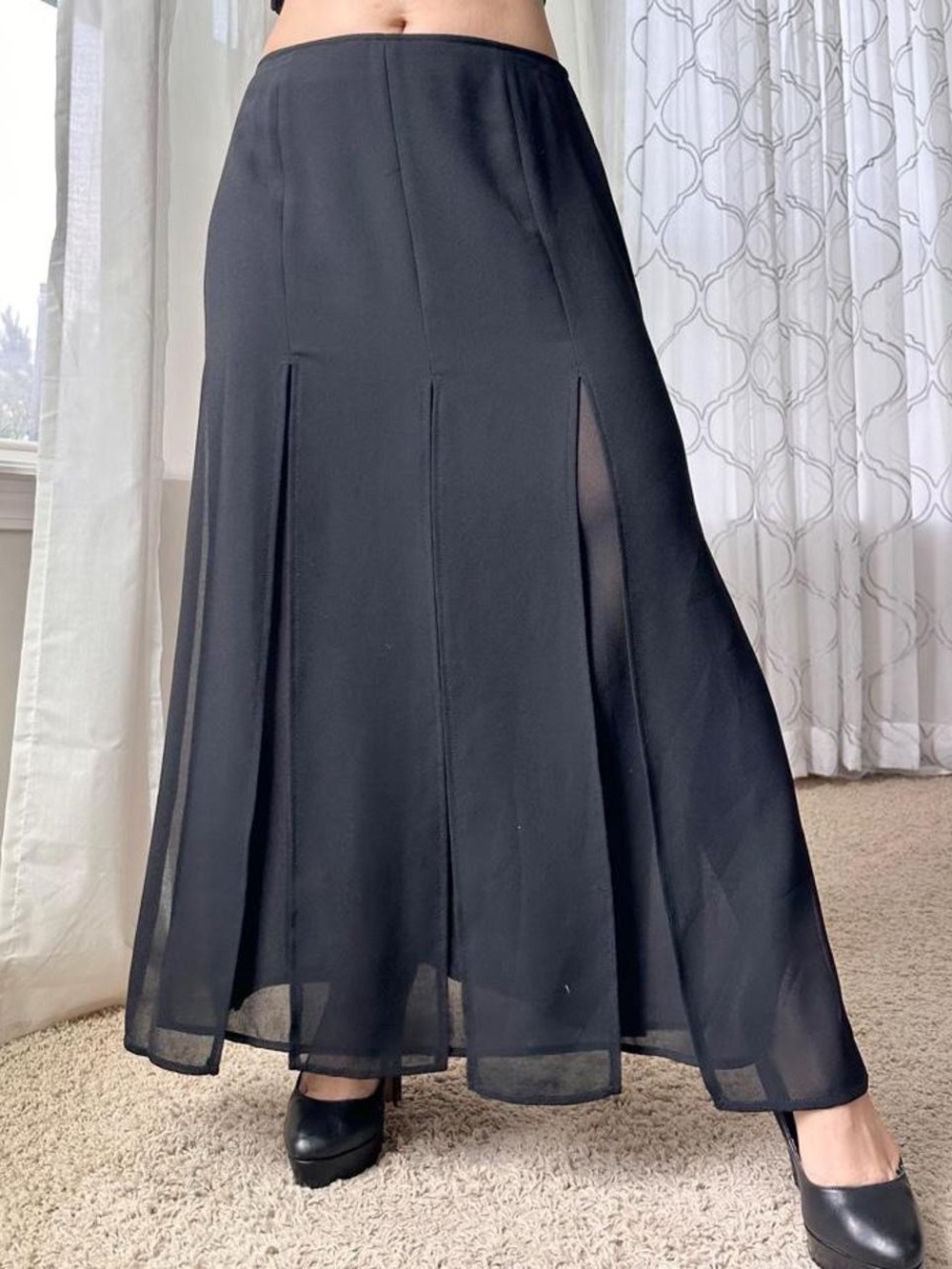 VTG Sheer Multi-slit Skirt